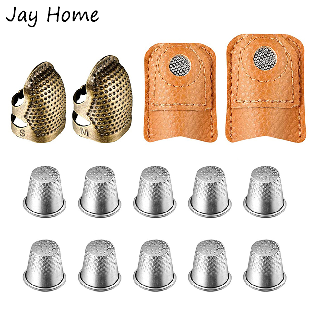 Sewing Thimble Metal - 14 шт., набор швейных наперстков, металлическая
