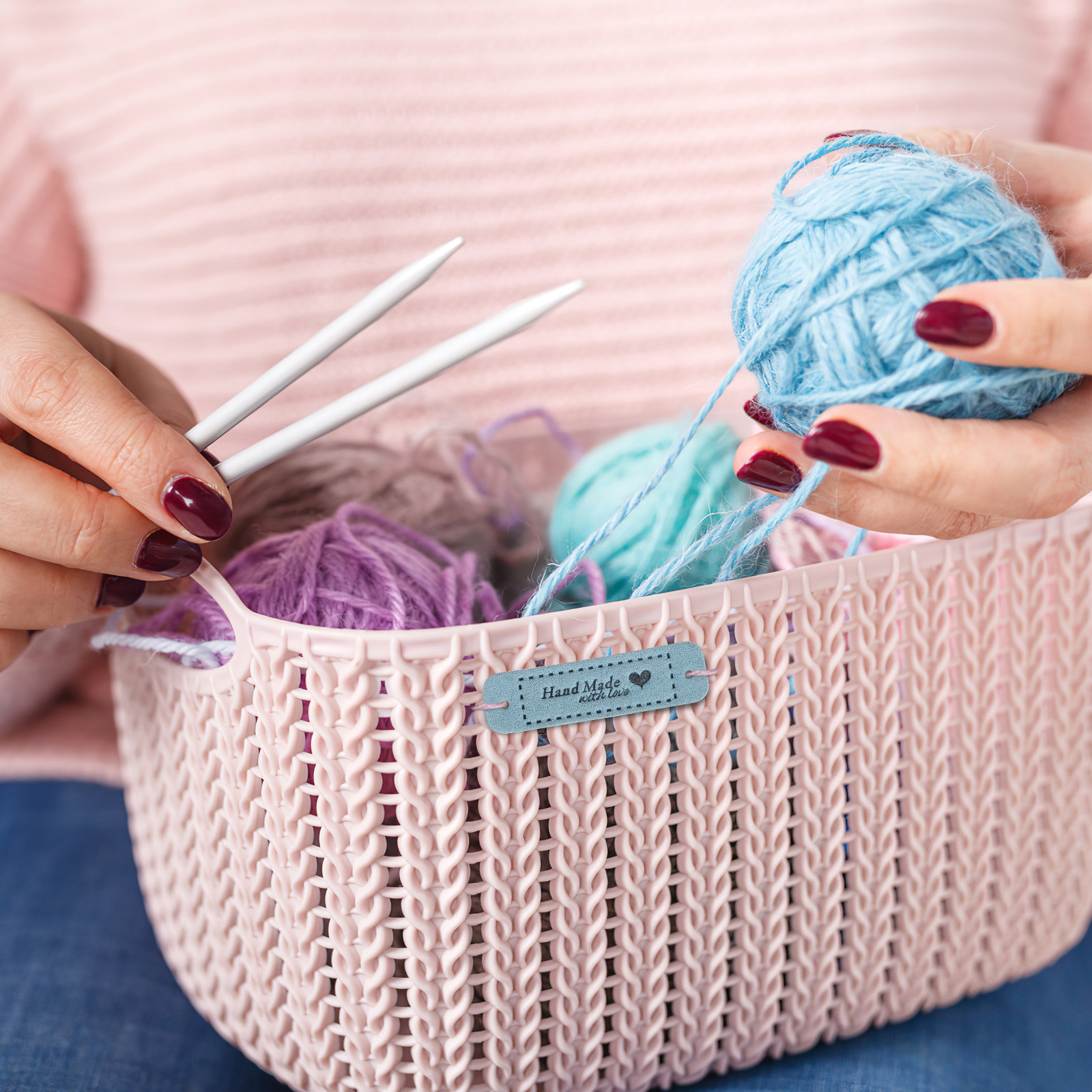 Sewing Labels - 60 шт. этикеток с тисненым узором