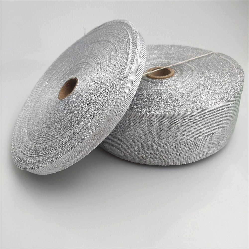 Binding Tape Bias - 10-50 мм Ширина серебро полиэстер с
