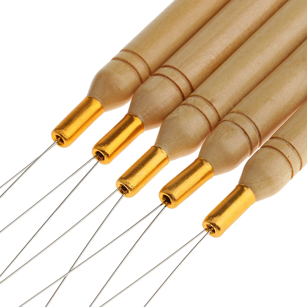 Needle Threader Tool - ARLANY деревянная ручка петля для волос