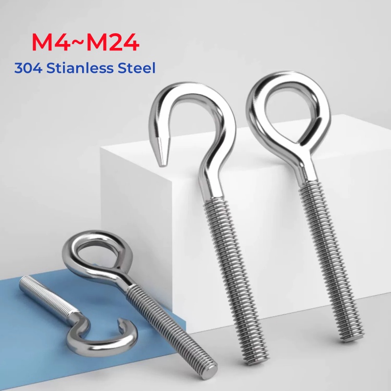 Hook Eye Fastener - Крюк-шпилька из нержавеющей стали 304 (M4-M24)