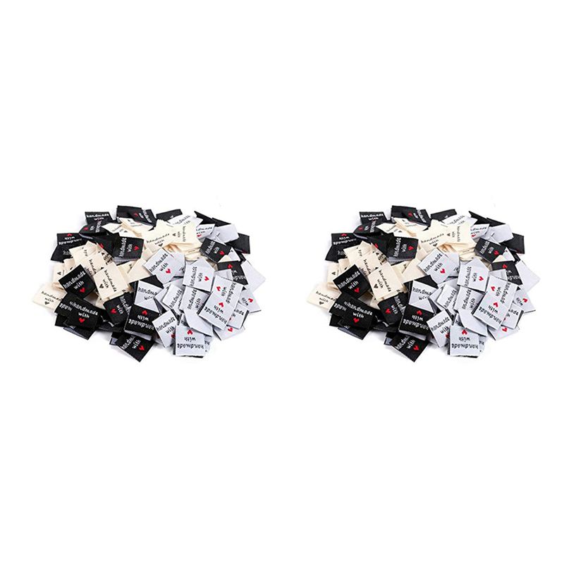 Sewing Labels - A02M-300 шт. Тканые этикетки ручной работы