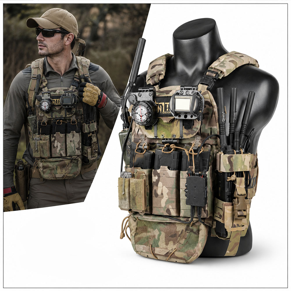 Shoulder Pad Set In - Тактический жилет-набор MOLLE с нагрудной платформой,