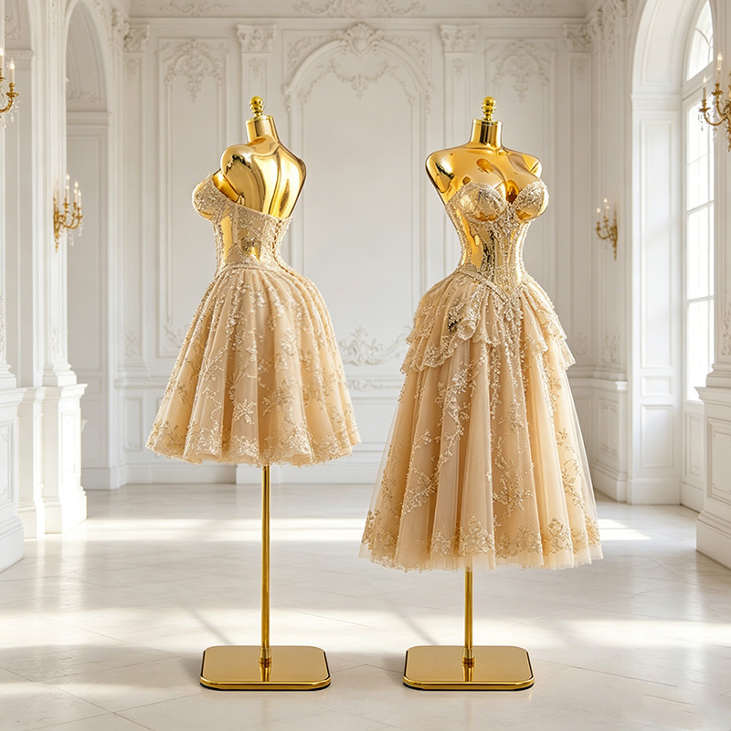 Dress Form Mannequin - Бутик-магазин: Манекен больших размеров с хромированным