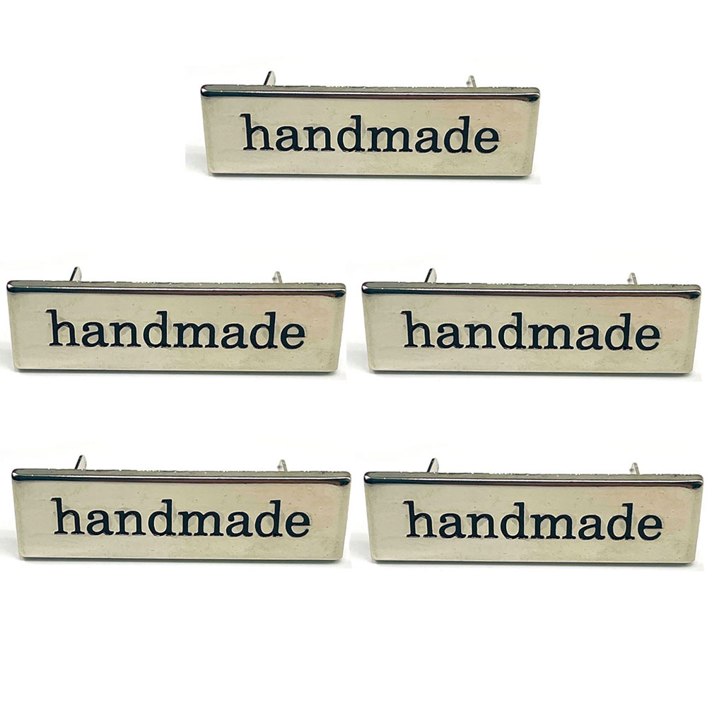 Sewing Labels - 5 шт. металлические этикетки ручной работы