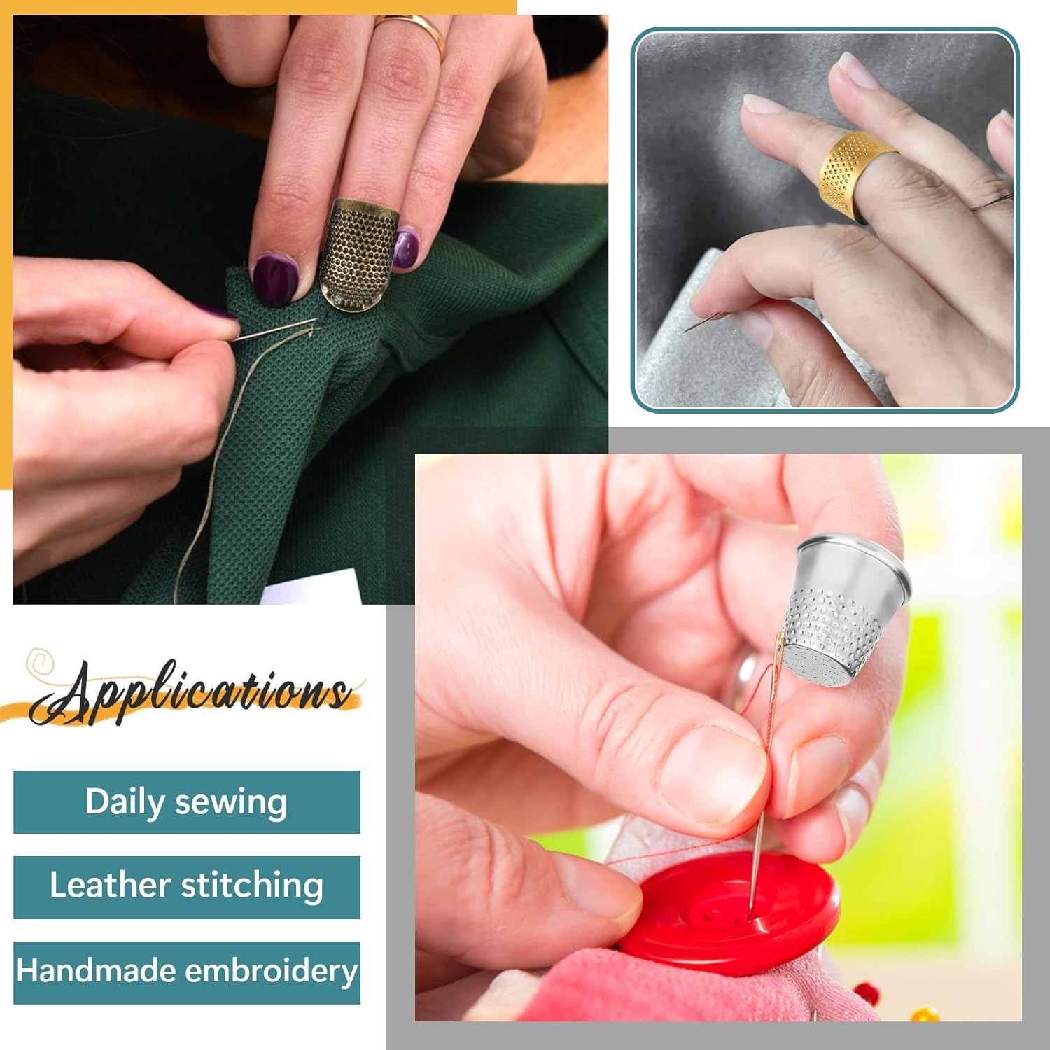 Швейные наперстки, регулируемы – обзор и цена Sewing Thimble Metal