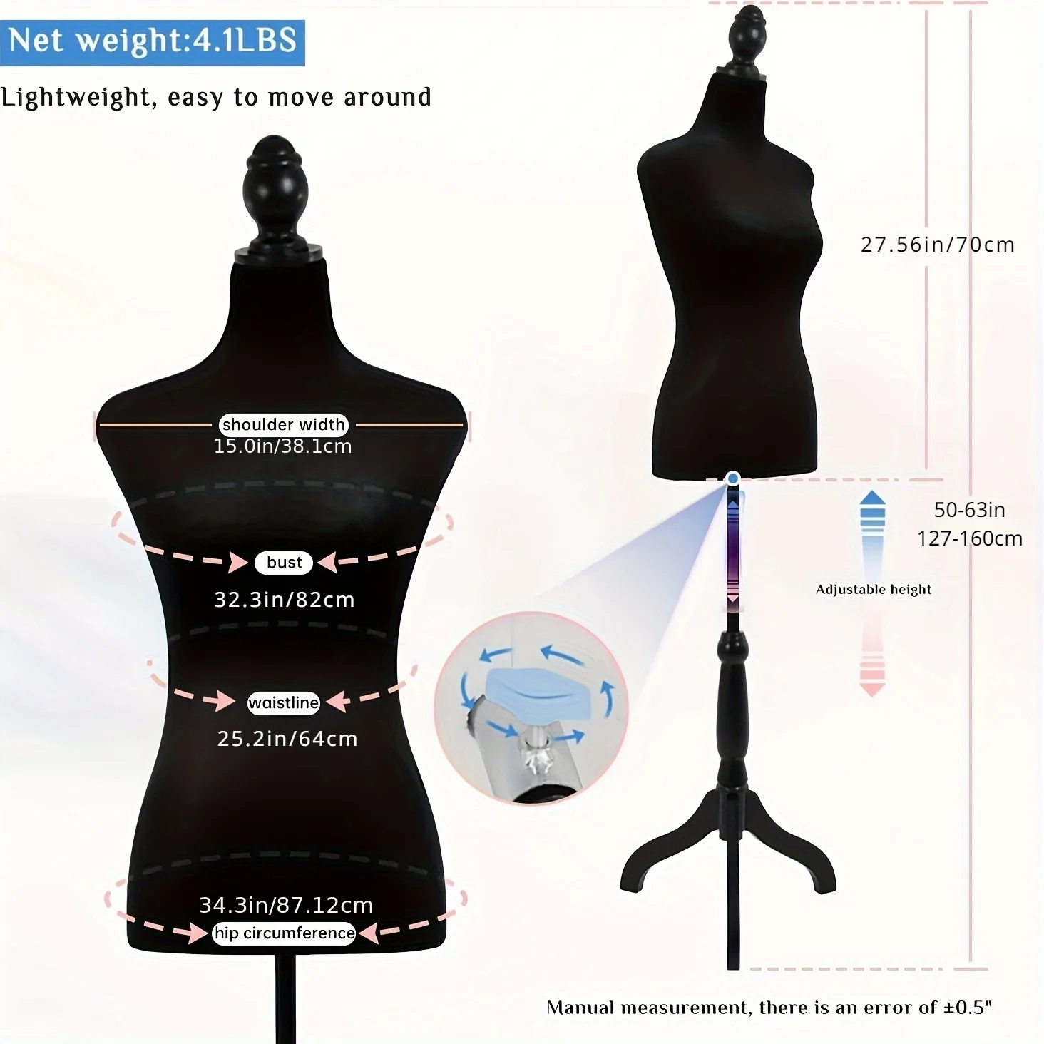 Манекен-торс для демонстрации  – обзор и цена Dress Form Mannequin