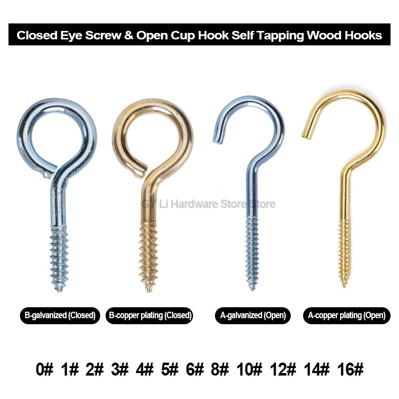 Саморезы-крючки с закрытым и о – обзор и цена Hook Eye Fastener