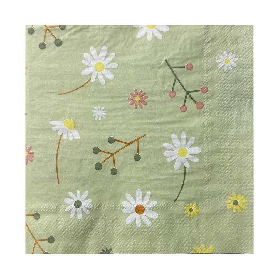 Салфетка с принтом ромашки, зе – обзор и цена Pattern Tissue Paper