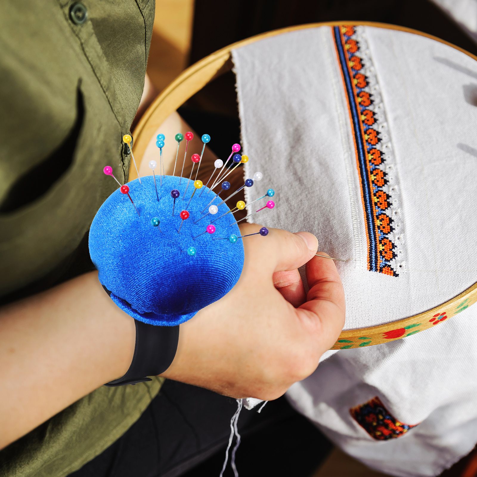 Подушка для булавки на запясть – обзор и цена Sewing Pin Cushion