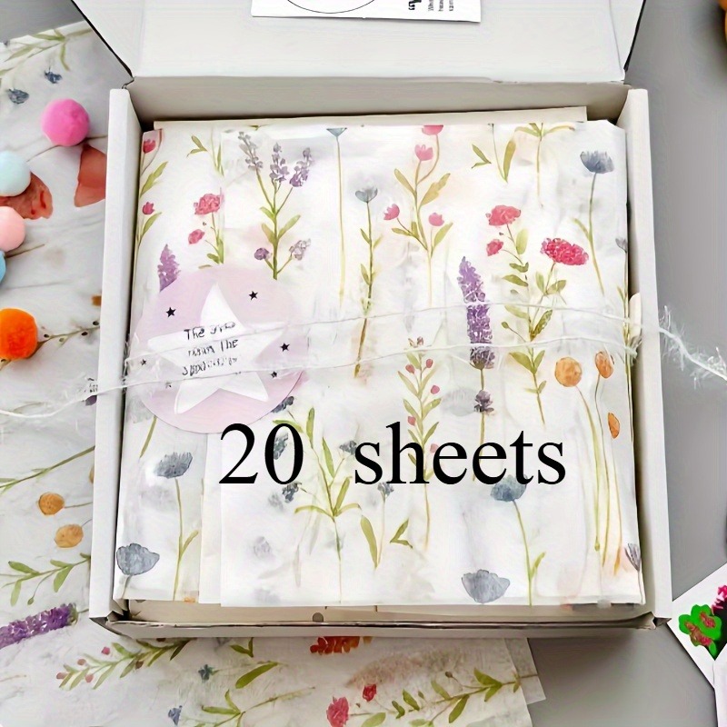 20 листов подарочной упаковочн – обзор и цена Pattern Tissue Paper